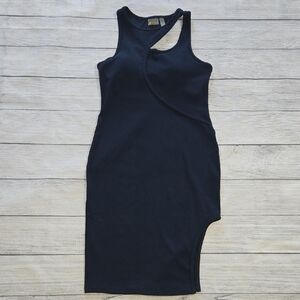 Zella Women's Interlude Rib Cutout Dress Navy Sapphire Size S